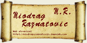 Miodrag Ražnatović vizit kartica